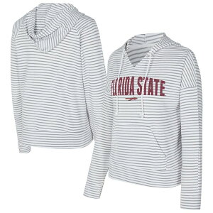 �A���u�����f�b�h ���f�B�[�X �g�b�v�X T�V���c V�l�b�N �p�C�� �p�[�J�[ Unbranded Men's Conceptsport White/Gray Florida State Seminoles French Terry Striped V-Neck Pullover Hoodie Fsu White �z���C�g