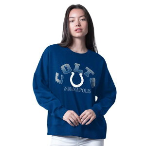 yz W[X[ tH[n[ oC J[ oNX fB[X TVc gbvX Women's G-III 4Her by Carl Banks Royal Indianapolis Colts Oversized Feud Sweatshirt Clt Blue