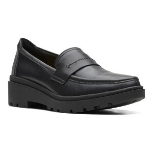 yz N[NX fB[X T_ V[Y ClarksR Calla Ease Women's Leather Loafers Black Leather