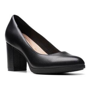 N[NX fB[X V[Y pvX U[ ClarksR Bayla Skip Women's Leather Pumps Black ubN