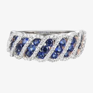 �A���u�����f�b�h ���f�B�[�X �A�N�Z�T���[ �����O Unbranded Sterling Silver Lab-Created Blue & White sapphire Ring Sterling �z���C�g