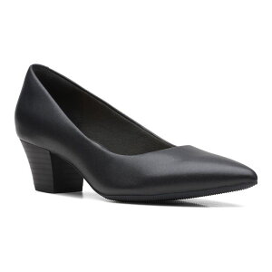 N[NX fB[X V[Y pvX U[ ClarksR Teresa Step Women's Leather Pumps Black ubN