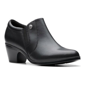N[NX fB[X V[Y u[cECu[c U[ ClarksR Emily2 Reyna Women's Leather Shooties Black ubN