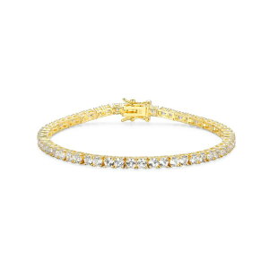 Aufbh fB[X ANZT[ uXbgEoOEANbg Unbranded 18k Gold over Silver Birthstone Tennis Bracelet Cr Wh Sapphire April Tt@CA