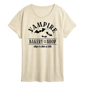 AjLN^[ fB[X gbvX TVc OtBbN Licensed Character Women's Vampire Bakery Halloween Graphic Tee Birch