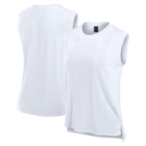 yz t@ieBNX fB[X TVc gbvX Women's Fanatics White Indianapolis Colts Studio Gym Tank Top Clt White