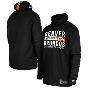 �j���[�G�� �����Y �g�b�v�X T�V���c �p�[�J�[ Men's New Era Black Denver Broncos Functional Fandom Balaclava Helmet Stripe Tri-Blend Hoodie Den Black �u���b�N