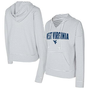 �A���u�����f�b�h ���f�B�[�X �g�b�v�X T�V���c V�l�b�N �p�C�� �p�[�J�[ Unbranded Men's Conceptsport White/Gray West Virginia Mountaineers French Terry Striped V-Neck Pullover Hoodie Wvu White �z���C�g
