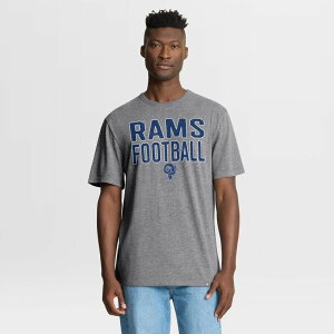 �t�@�i�e�B�N�X �����Y �g�b�v�X T�V���c �_�E�� Men's Fanatics Heather Gray Los Angeles Rams First Down Tribute Tri-Blend T-Shirt Lar Grey �O���[