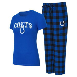 yz Aufbh fB[X iCgEFA A_[EFA Women's Concepts Sport Indianapolis Colts Avondale T-Shirt & Pants Flannel PJ Set Clt Blue