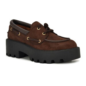 iCEFXg fB[X V[Y Xb|E[t@[ vbgtH[ Nine West Kerisa Women'slip-On Platform Lug Sole Loafers Dark Brown uE