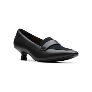 yz N[NX fB[X pvX V[Y Clarks Scarlyt Mabel Women's Slip-On Kitten Heel Loafer Dress Shoes Black Leather