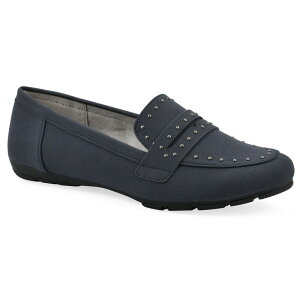 NtoCzCg}Ee fB[X V[Y Xb|E[t@[ Cliffs by White Mountain Giada Women'slip-On Loafers Navy Sueded Smooth lCr[