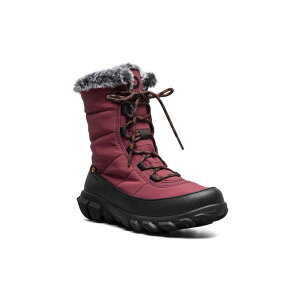 yz {OX fB[X u[cECu[c V[Y Bogs Cedar Women's Lace-Up Quilted Boots Garnet