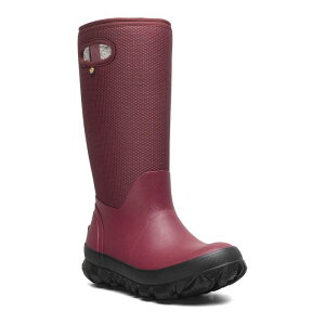 yz {OX fB[X u[cECu[c V[Y Bogs Whiteout Dots Women's Waterproof Rain Boots Oxblood