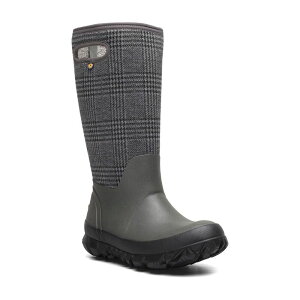 yz {OX fB[X u[cECu[c V[Y Bogs Women's Whiteout Plaid Waterproof Rain Boots Cement Multi