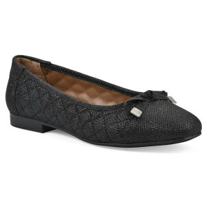 �z���C�g�}�E���e�� ���f�B�[�X �V���[�Y �T���_�� White Mountain Bocah Women's Ballet Flatslip-On Round Toe Flats Black Glitter Fabric �u���b�N