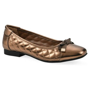 yz zCg}Ee fB[X T_ V[Y White Mountain Bocah Women's Ballet Flats Slip-On Round Toe Flats Bronze Metallic