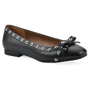 �z���C�g�}�E���e�� ���f�B�[�X �V���[�Y �T���_�� White Mountain Bodhi Women's Ballet Flatslip-On Round Toe Flats Black Smooth �u���b�N