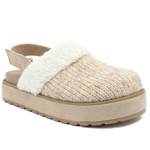 yz VK[ fB[X T_ V[Y sugar Cabin Faux Fur Women's Slip-On Flats Natural Sweater