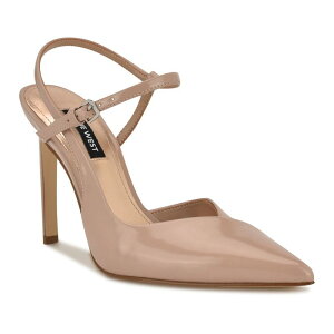 �i�C���E�F�X�g ���f�B�[�X �V���[�Y �p���v�X �q�[�� Nine West Franka Women's Pointy Toe Stiletto Heel Dress Pumps Light Natural Patent