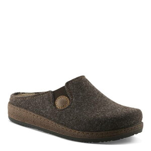 tNTX fB[X V[Y T_ Flexus by Spring Step Women's Felt Slip-On Slippers Dark Brown uE