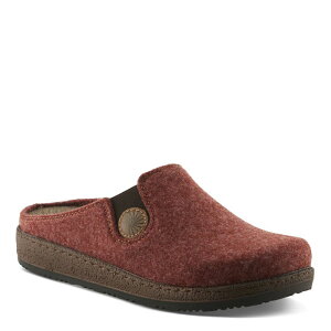 tNTX fB[X V[Y T_ Flexus by Spring Step Women's Felt Slip-On Slippers Rust Xg