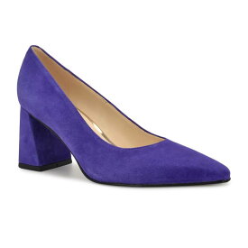 ナインウェスト レディース シューズ パンプスエード ヒール Nine West Monda Women's Block Heel Slip-On Suede Dress Pumps Blue Suede ブルー