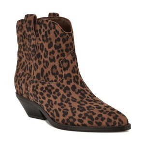 yz iCEFXg fB[X u[cECu[c V[Y Nine West Abreve Women's Suede Cowboy Ankle Boots Tan Leopard Suede
