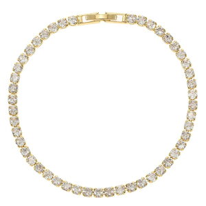 yz Aufbh fB[X uXbgEoOEANbg ANZT[ Fold-Over Cubic Zirconia Bracelet Gold Tone