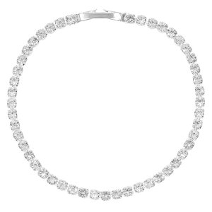 yz Aufbh fB[X uXbgEoOEANbg ANZT[ Fold-Over Cubic Zirconia Bracelet Silver Tone