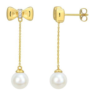 Xe O[X fB[X ANZT[ sAXECO Stella Grace 10k Gold Freshwater Cultured Pearl & Diamond Accent Drop Bow Earrings 10k Gold S[h
