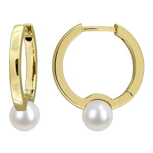 yz Xe O[X fB[X sAXECO ANZT[ Stella Grace 10k Gold Freshwater Cultured Pearl Hoop Earrings 10k Gold