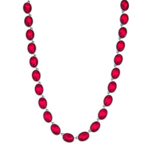yz FEH fB[X lbNXE`[J[Ey_ggbv ANZT[ Simply Vera Vera Wang Silver Tone Simulated Crystal Collar Necklace Red
