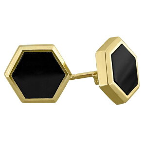 yz Xe O[X Y sAXECO ANZT[ Men's Stella Grace 18k Gold Over Silver 4 1/5 Carat T.W. Gemstone Hexagon Stud Earrings Gold Tone
