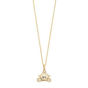 fBYj[ fB[X ANZT[ lbNXE`[J[Ey_ggbv [X Disney's Cinderella 10k Gold Two-Tone Carriage Pendant Necklace 10k Gold S[h