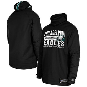 �j���[�G�� �����Y �g�b�v�X T�V���c �p�[�J�[ Men's New Era Black Philadelphia Eagles Functional Fandom Balaclava Helmet Stripe Tri-Blend Hoodieag Black �u���b�N