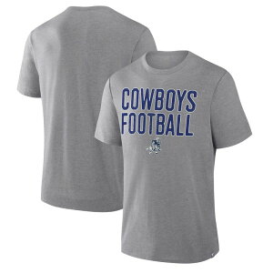 �t�@�i�e�B�N�X �����Y �g�b�v�X T�V���c �_�E�� Men's Fanatics Heather Gray Dallas Cowboys First Down Tribute Tri-Blend T-Shirt Cow Grey �O���[