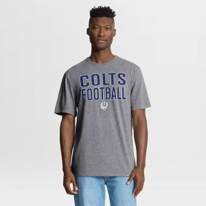 yz t@ieBNX Y TVc gbvX Men's Fanatics Heather Gray Indianapolis Colts First Down Tribute Tri-Blend T-Shirt Clt Grey