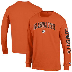 �`�����s�I�� �����Y �g�b�v�X T�V���c ���S Men's Champion Orange Oklahoma State Cowboys Arch Over Logo 2-Hit Long Sleeve T-Shirt Oks Orange �I�����W