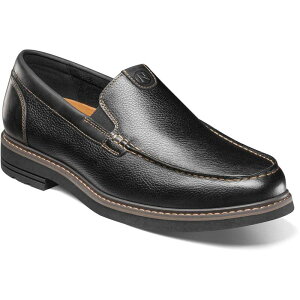 yz mubV Y Xb|E[t@[ V[Y Nunn Bush Owen II Men's Moc Toe Slip-On Loafers Black Tumbled