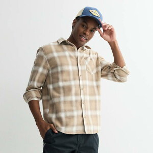 �n�[���[ �����Y �g�b�v�X T�V���c �_�E�� Men's Hurley Long Sleeve Button-Down Flannel Shirt Bristle Cone
