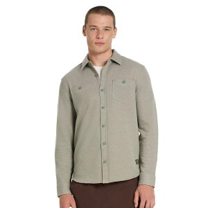 �n�[���[ �����Y �A�E�^�[ �j�b�g�E�Z�[�^�[ �V���c �_�E�� Men's Hurley Long Sleeve Button-Down Shirt Iguana