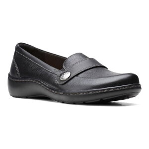 yz N[NX fB[X T_ V[Y ClarksR Cora Daisy Women's Loafers Black Tumbled