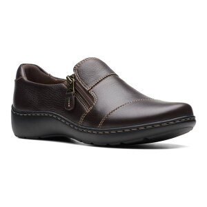 N[NX fB[X V[Y T_ U[ ClarksR Cora Harbor Women's Leather Shoes Brown uE