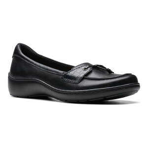 N[NX fB[X V[Y T_ U[ [t@[ ClarksR Cora Haley Women's Leather Loafers Black ubN