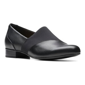 �N���[�N�X ���f�B�[�X �V���[�Y �T���_�� ���U�[ ClarksR Juliet Gem Women's Leather Slip-On Shoes Black �u���b�N