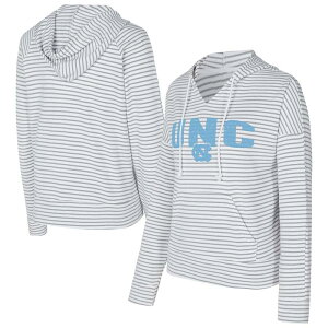�A���u�����f�b�h ���f�B�[�X �g�b�v�X T�V���c V�l�b�N �p�C�� �p�[�J�[ �q�[�� Unbranded Men's Conceptsport White/Gray North Carolina Tar Heels French Terry Striped V-Neck Pullover Hoodie Unc White �z���C�g