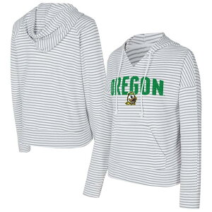 �A���u�����f�b�h ���f�B�[�X �g�b�v�X T�V���c V�l�b�N �p�C�� �p�[�J�[ Unbranded Men's Conceptsport White/Gray Oregon Ducks French Terry Striped V-Neck Pullover Hoodie Uoo White �z���C�g