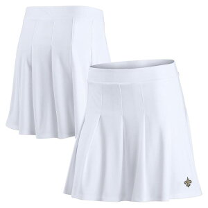 �y���������z �t�@�i�e�B�N�X ���f�B�[�X �X�J�[�g �{�g���X Women's Fanatics White New Orleans Saints Primary Logo Tennis Skort Snt White